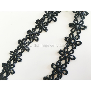 Black Hollow Flower Lace Choker Collar Necklace Jewelry